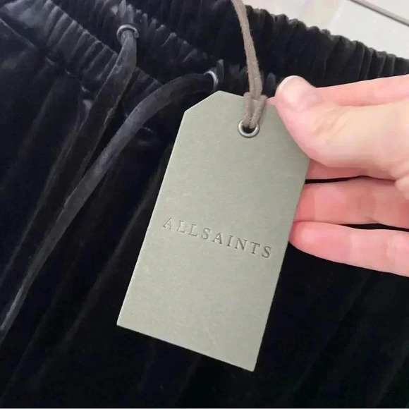 NWT All Saints Tyler Velvet Wide Leg Trouser Pants size 6 - Picture 6 of 12